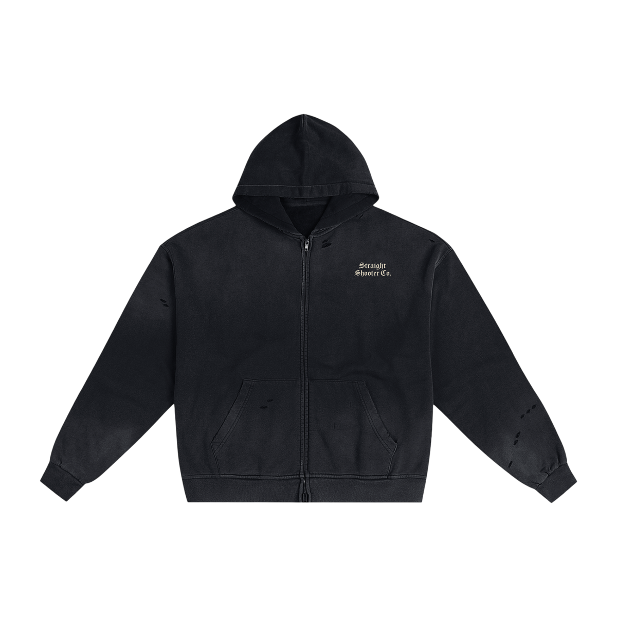 Killer Zip Up - Hand-Frayed Sunfade Hoodie