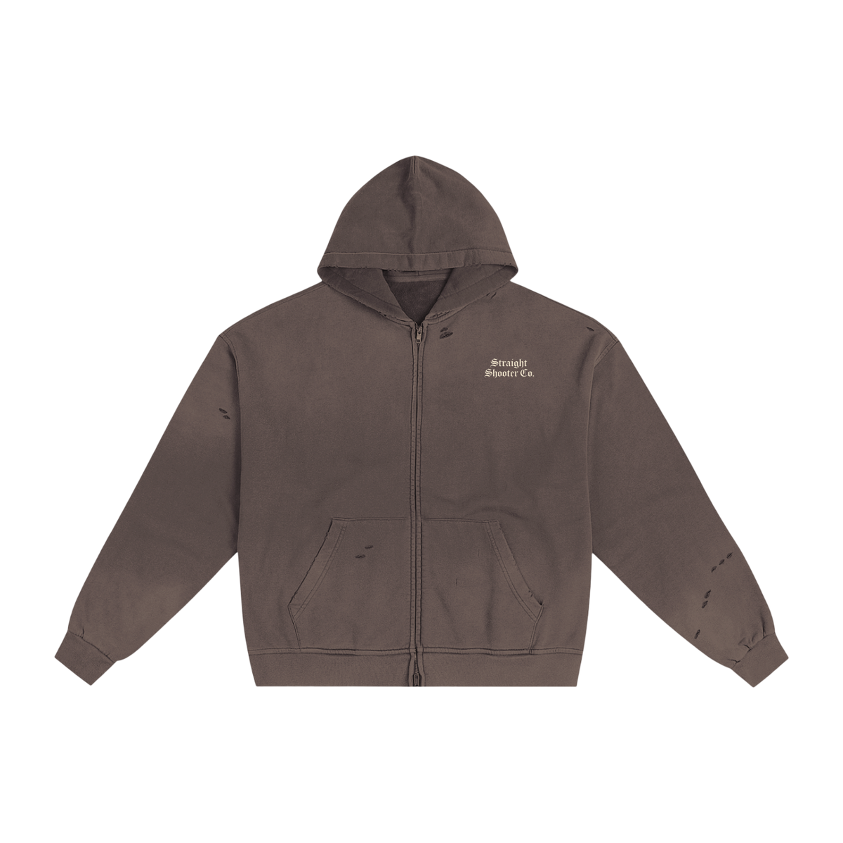 Killer Zip Up - Hand-Frayed Sunfade Hoodie