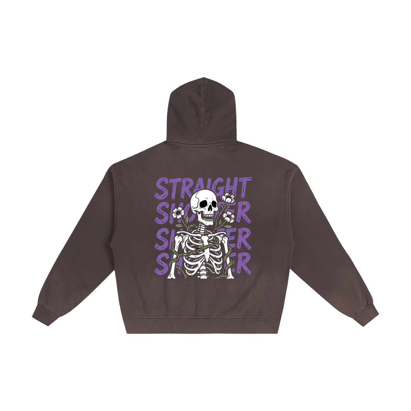 Skelton Zip up -  Hand-Frayed Sunfade Zip Hoodie