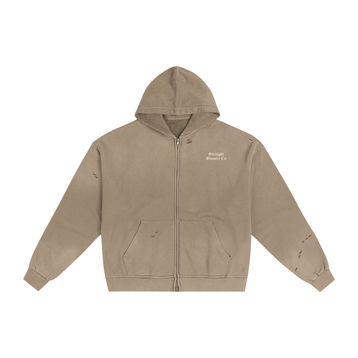 Killer Zip Up - Hand-Frayed Sunfade Hoodie