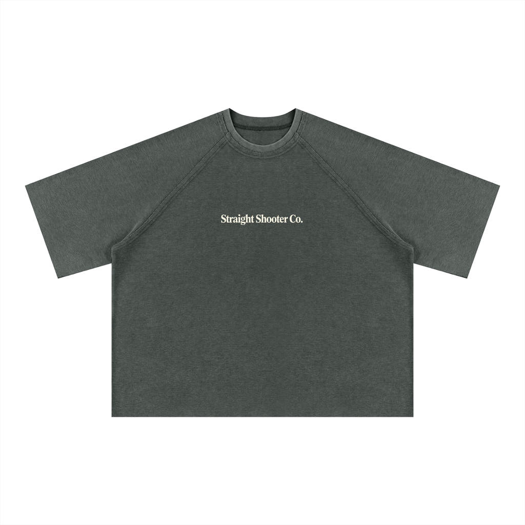 Straight Shooter Co. - Mineral Wash Boxy Waffle T-Shirt