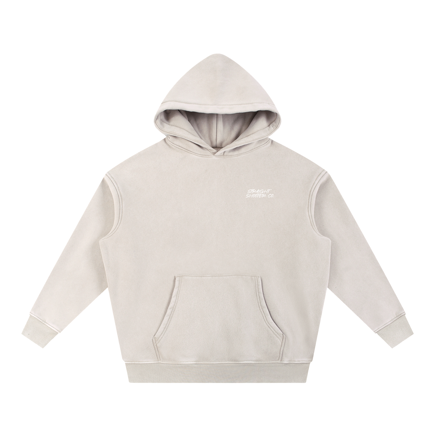 Classic Buck Hoodie Front - Oversized Acid wash