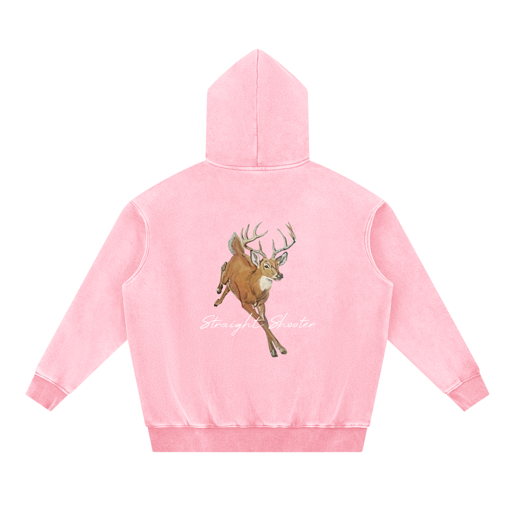 Classic Buck Hoodie - Oversized Acid wash