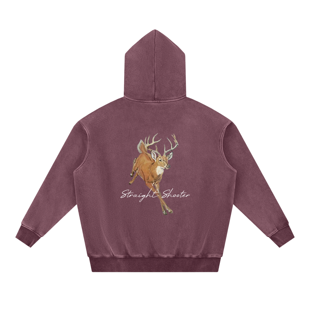 Classic Buck Hoodie - Oversized Acid wash