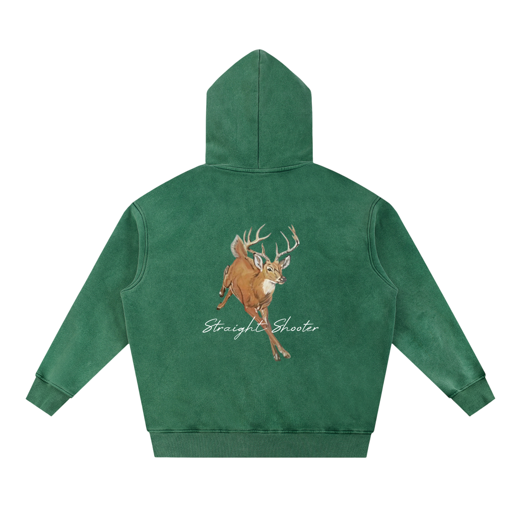 Classic Buck Hoodie - Oversized Acid wash