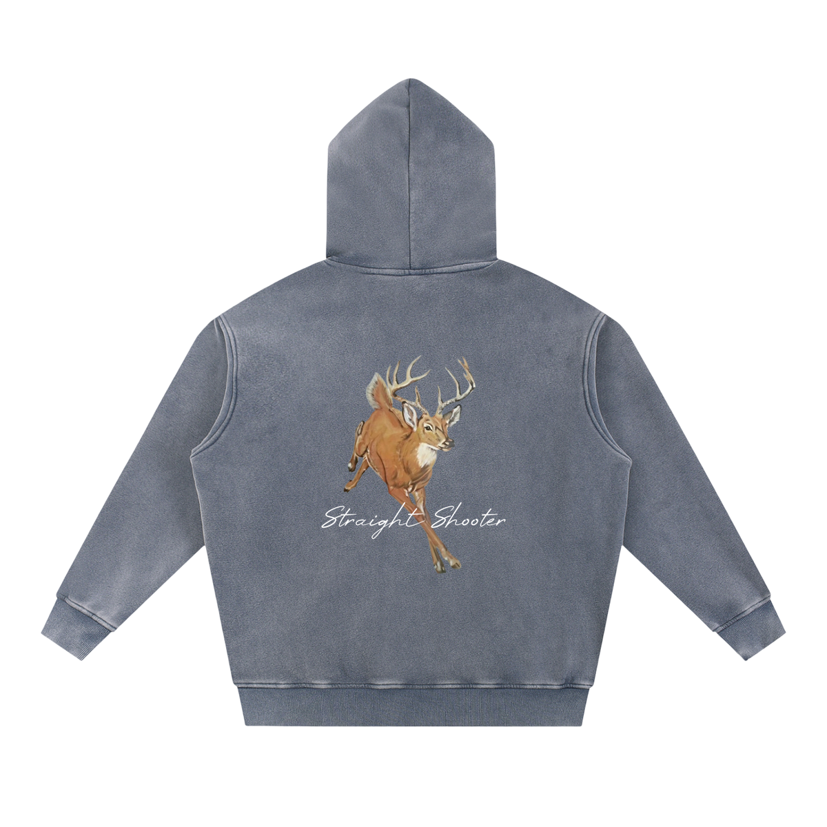 Classic Buck Hoodie - Oversized Acid wash