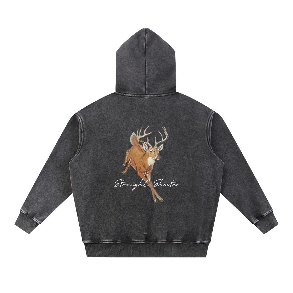 Classic Buck Hoodie - Oversized Acid wash