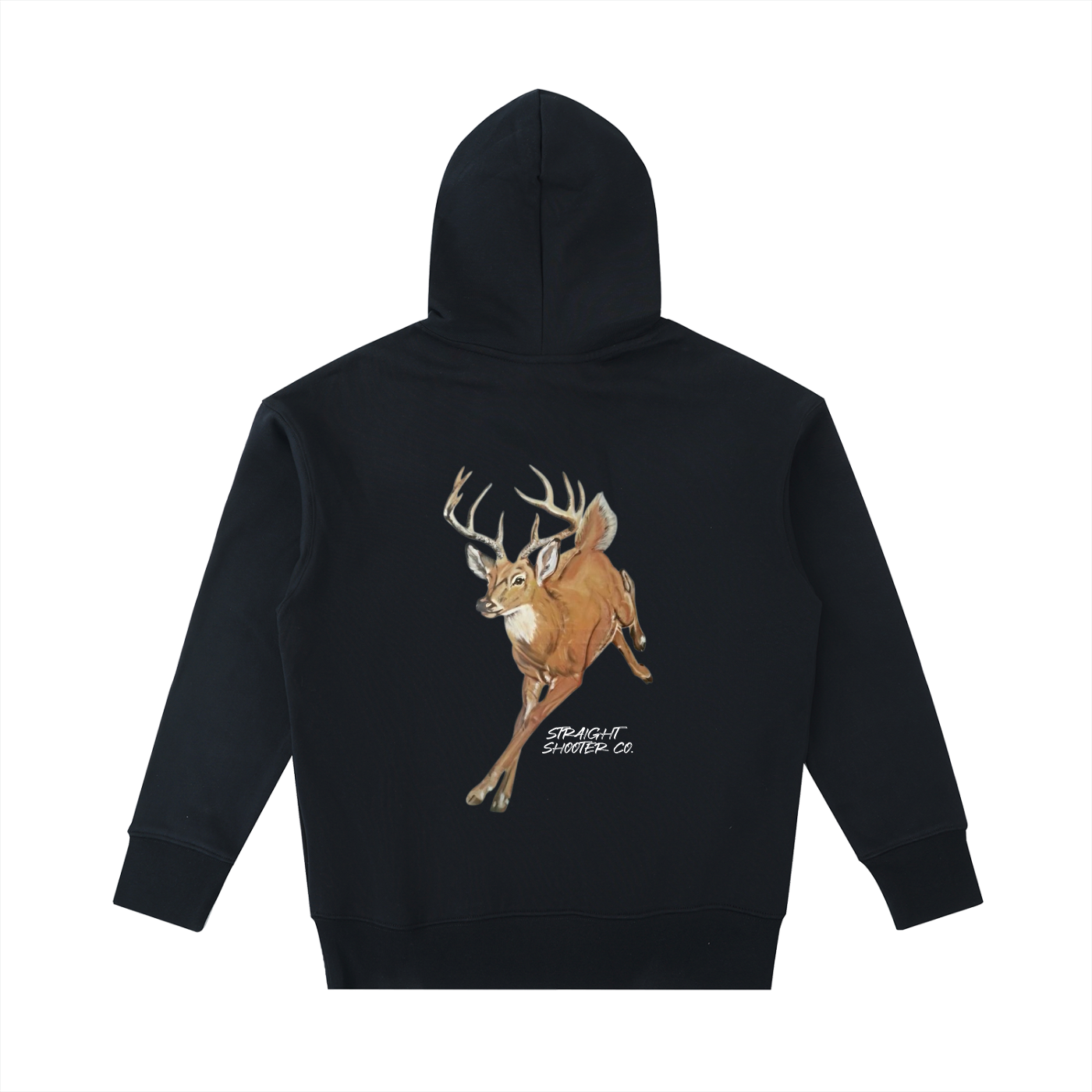 Classic Buck Hoodie Back - Essential Heavyweight Cotton Hoodie