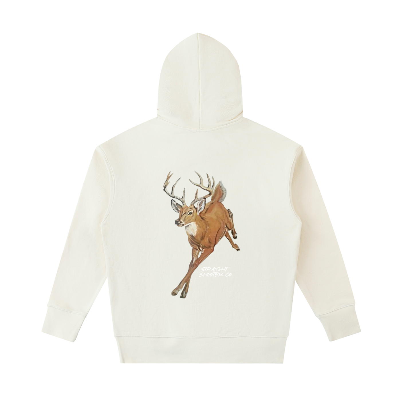 Classic Buck Hoodie Back - Essential Heavyweight Cotton Hoodie