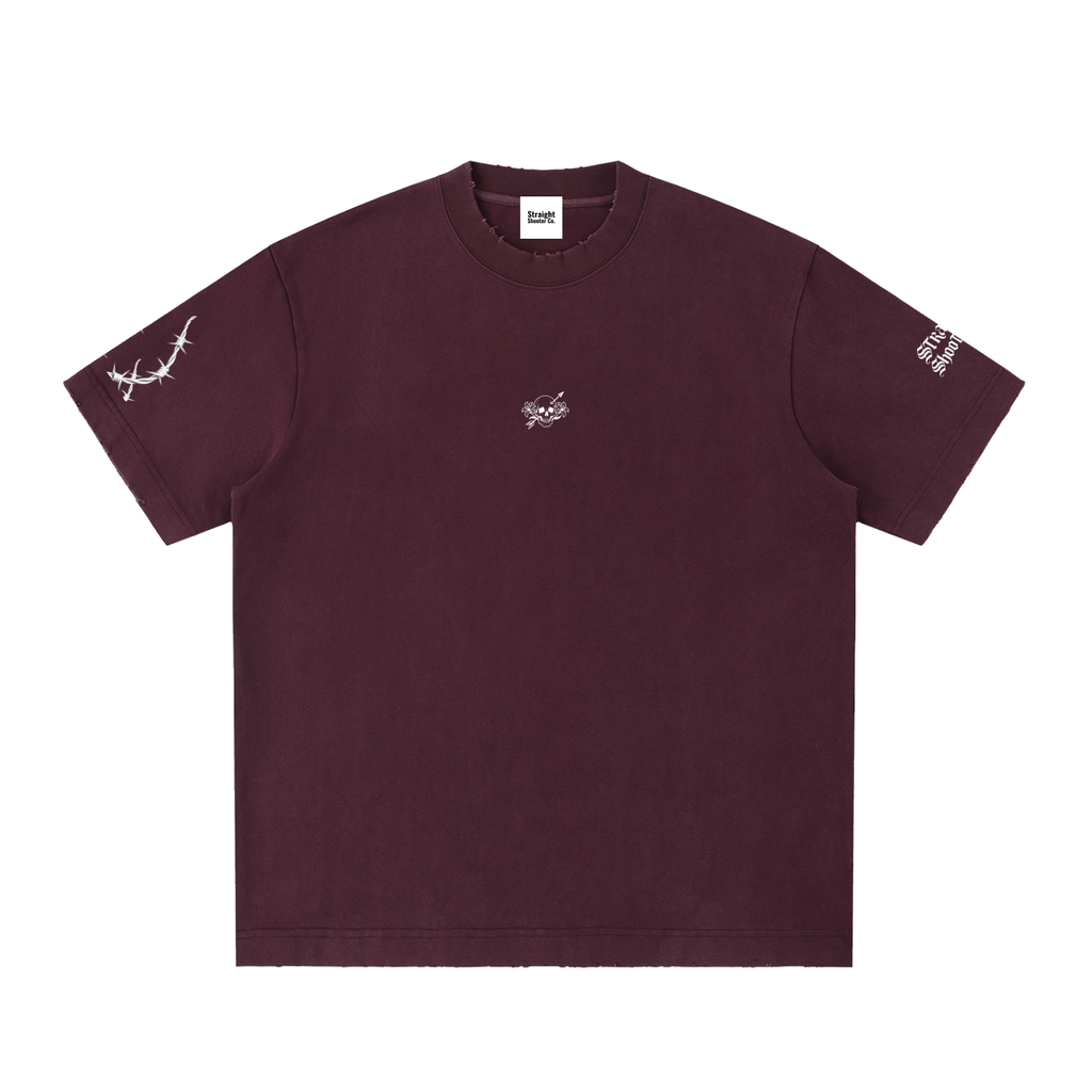 Sjull Wire - Heavyweight Vintage Washed Frayed T-Shirt
