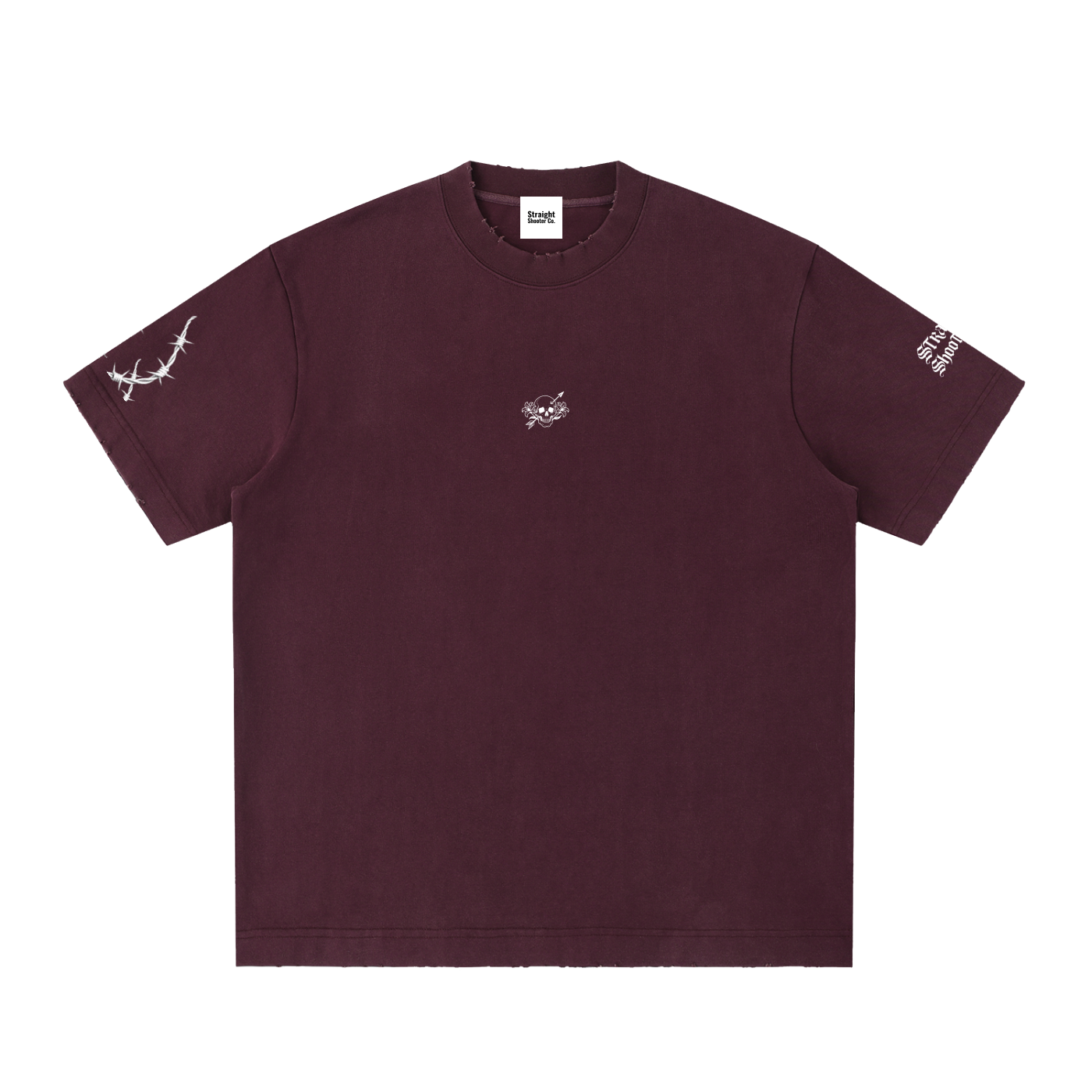 Sjull Wire - Heavyweight Vintage Washed Frayed T-Shirt